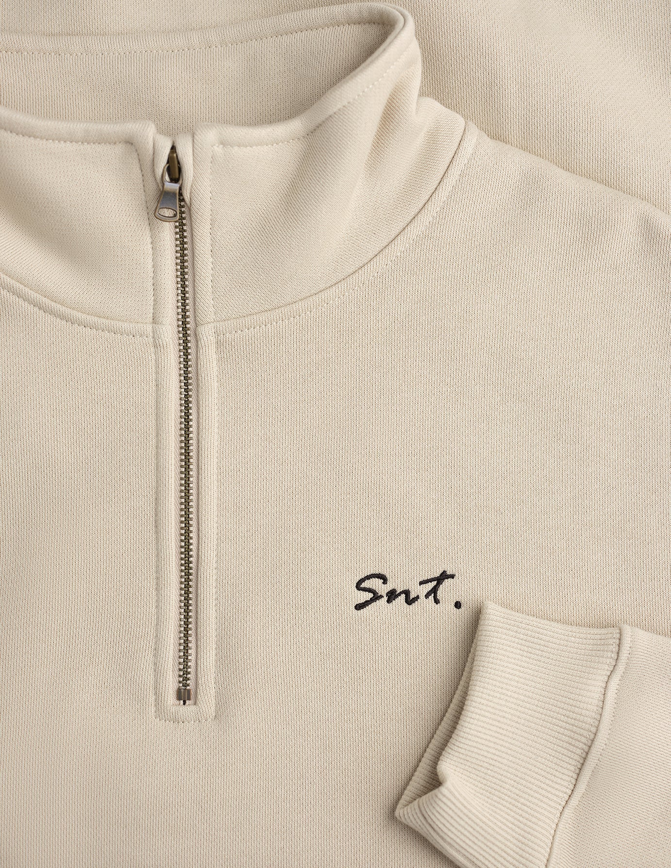 Everyday Half Zip Wooden Beige